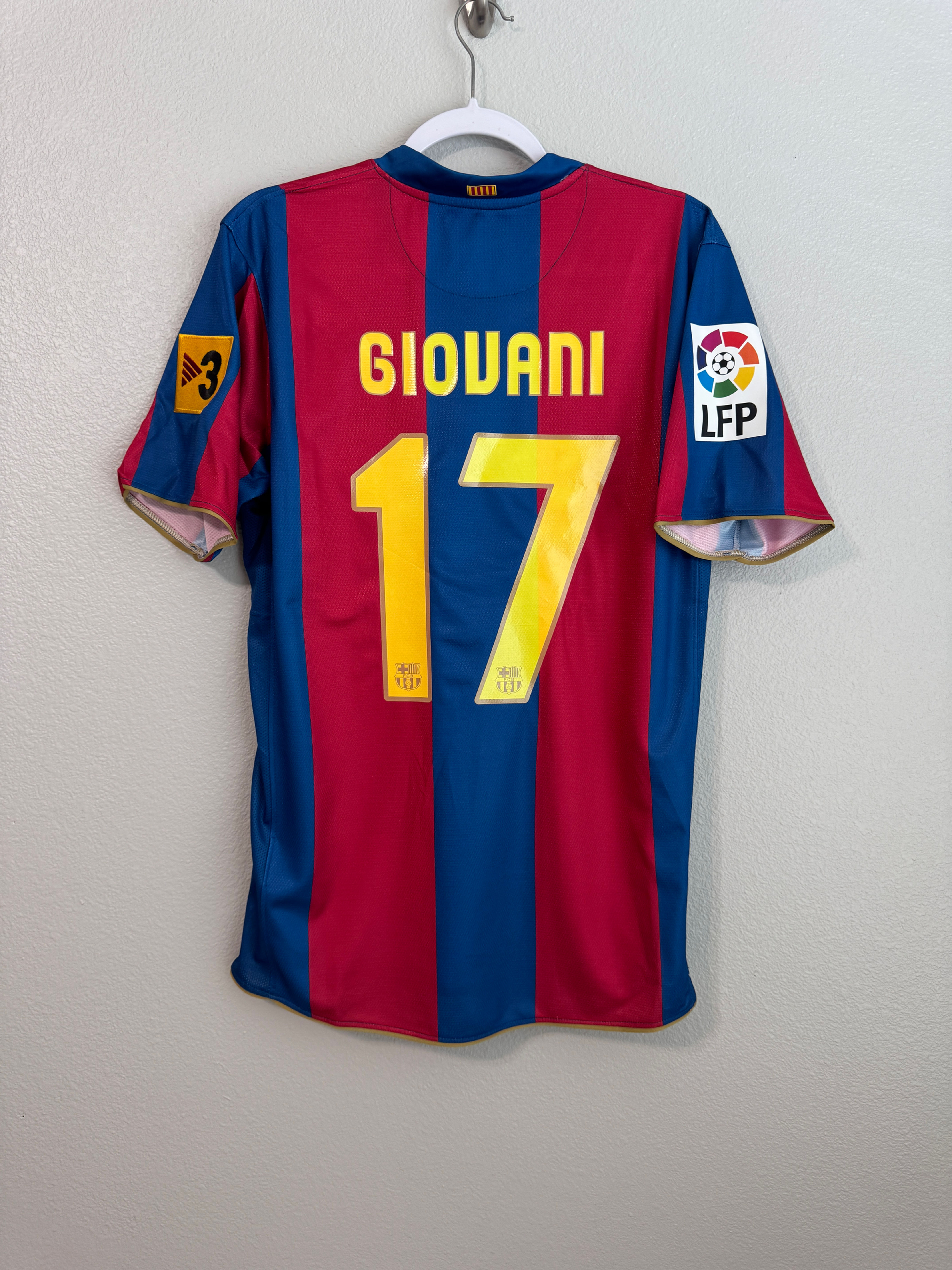 Barcelona 2007/2008 Giovani Dos Santos home jersey