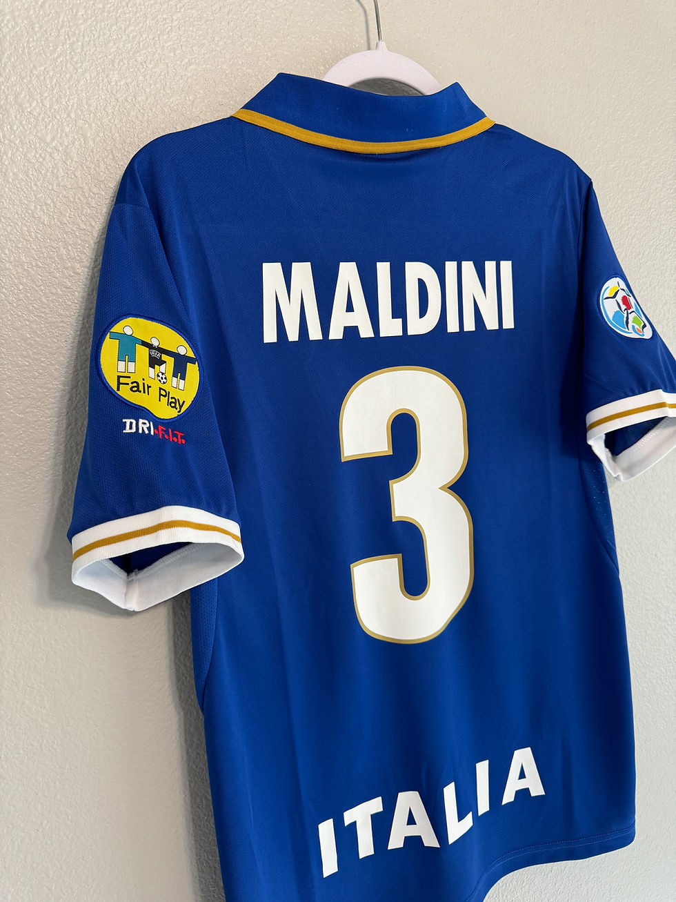 Thumbnail: Italy 1996 Maldini Euro home jersey