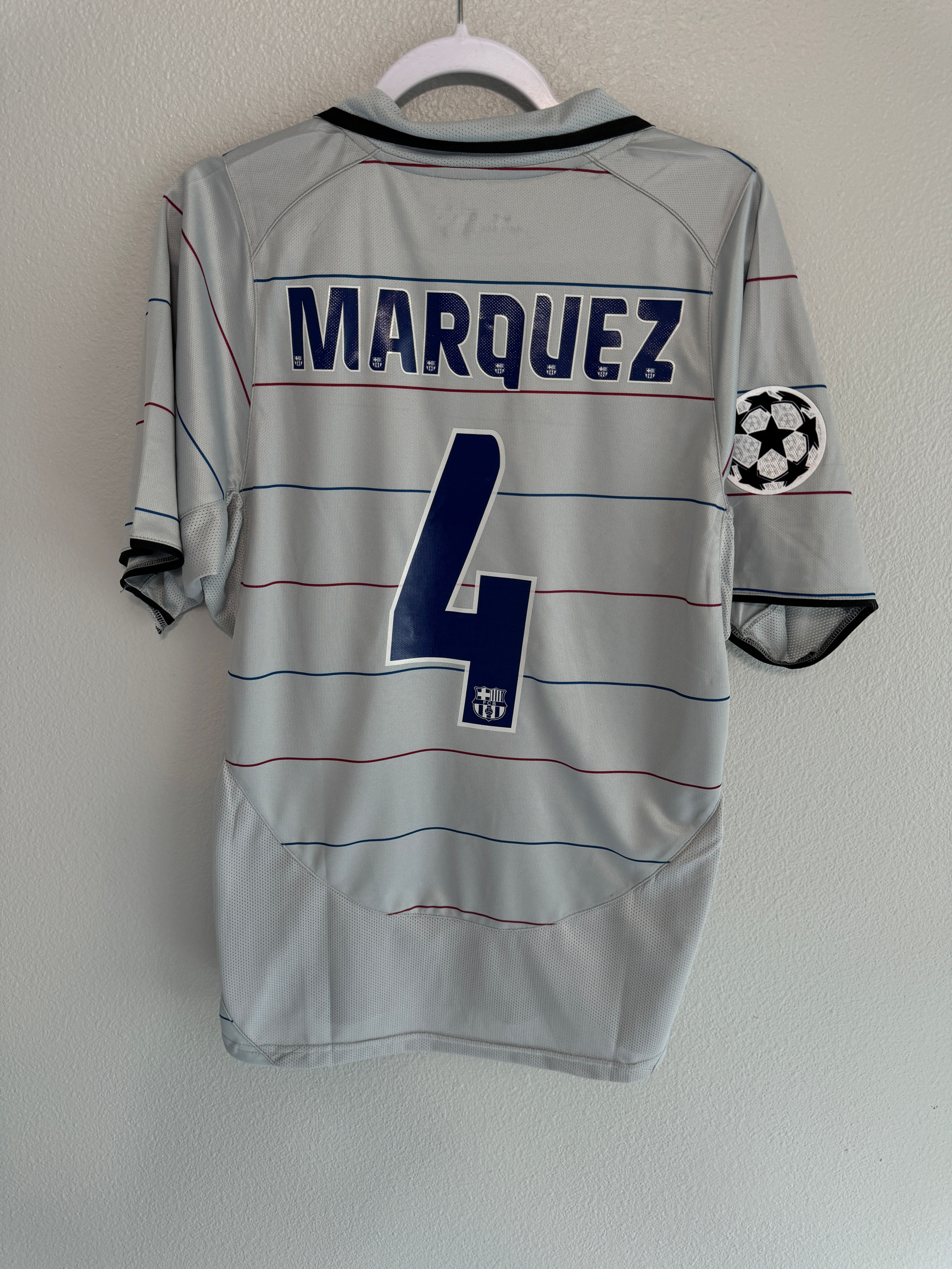 Barcelona 2004/2005 Rafa Marquez UCL third jersey