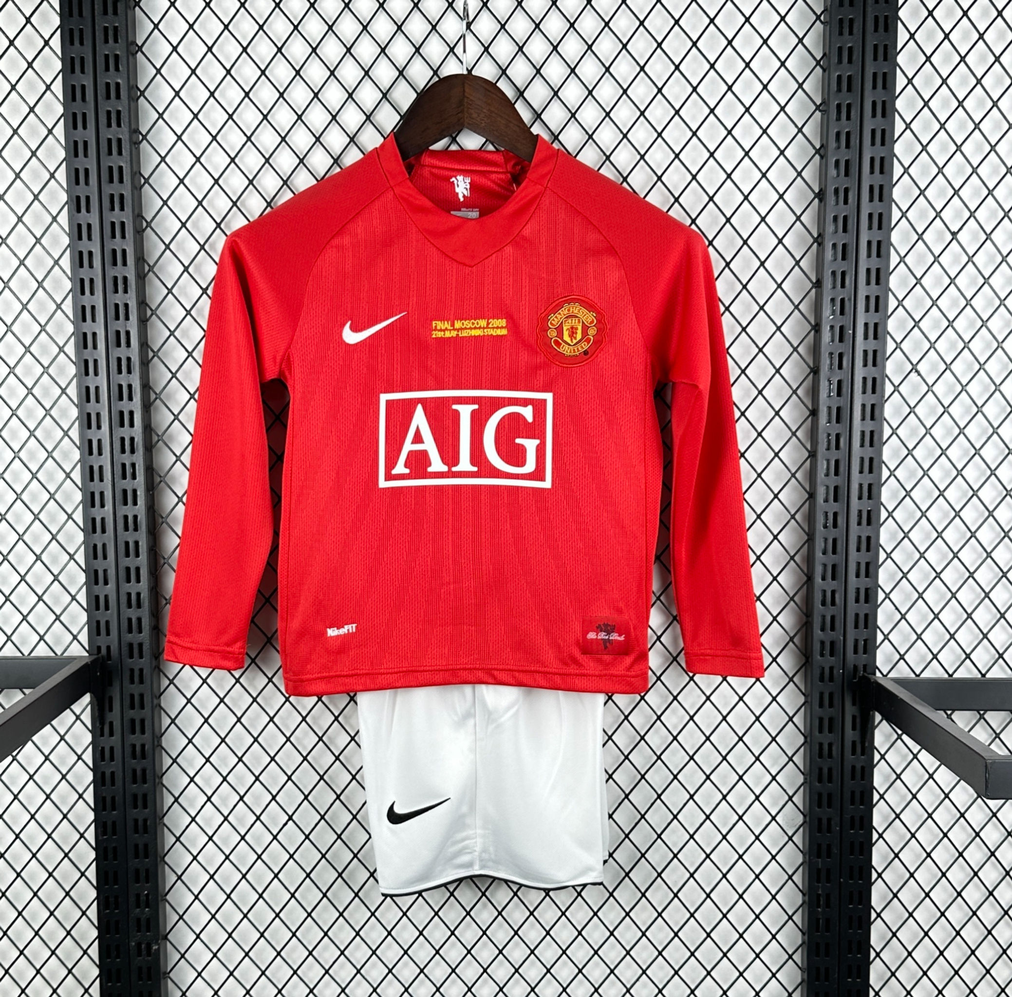 Kids Custom Manchester United 2008 UCL final kit