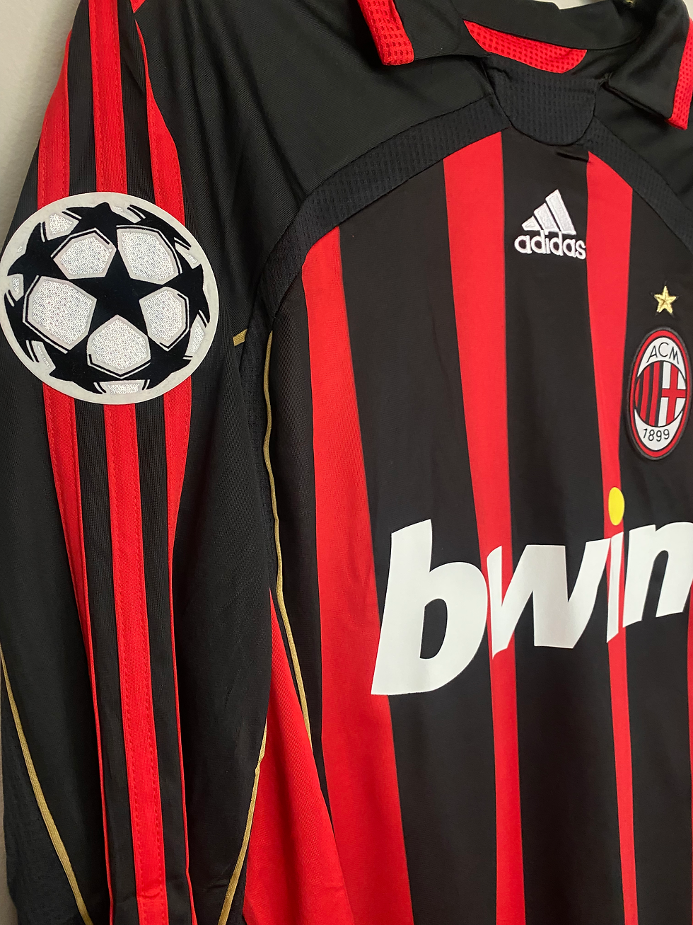 Thumbnail: AC Milan 2006/2007 Kaka UCL home long sleeve jersey