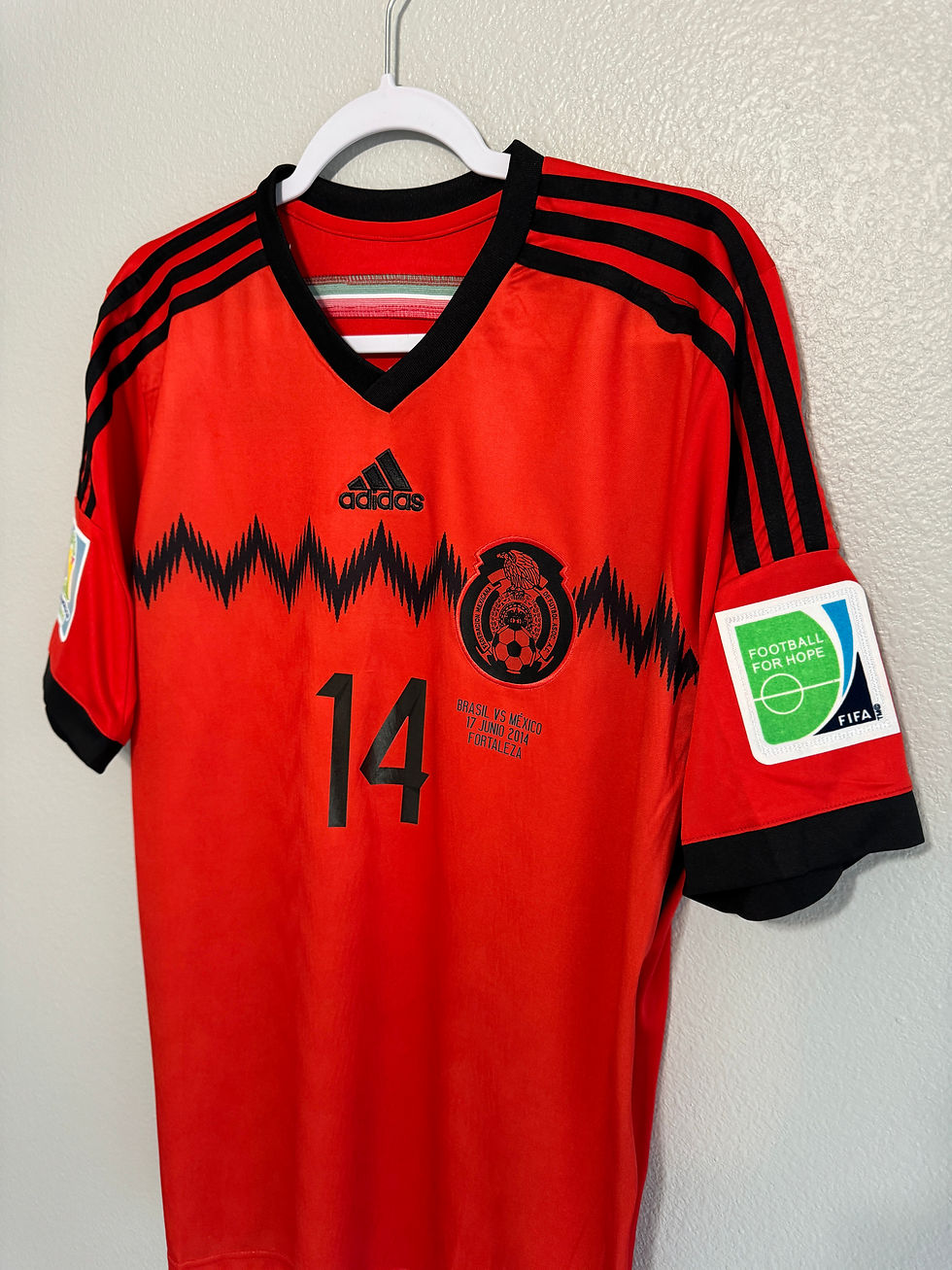 Thumbnail: Mexico 2014 Chicharito World Cup away jersey
