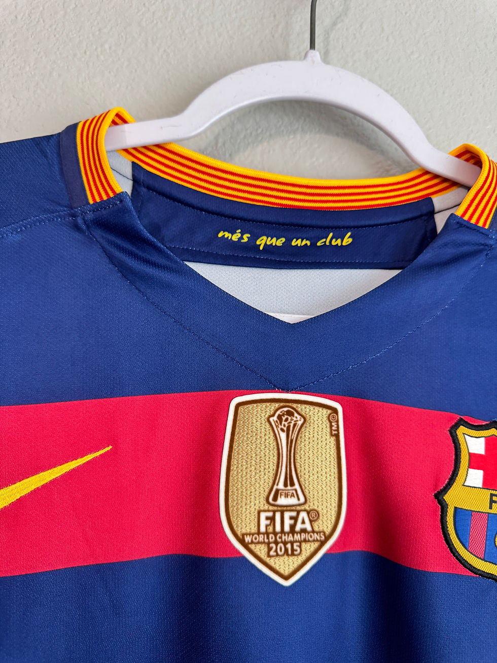 Thumbnail: Barcelona 2015/2016 Messi UCL home long sleeve jersey