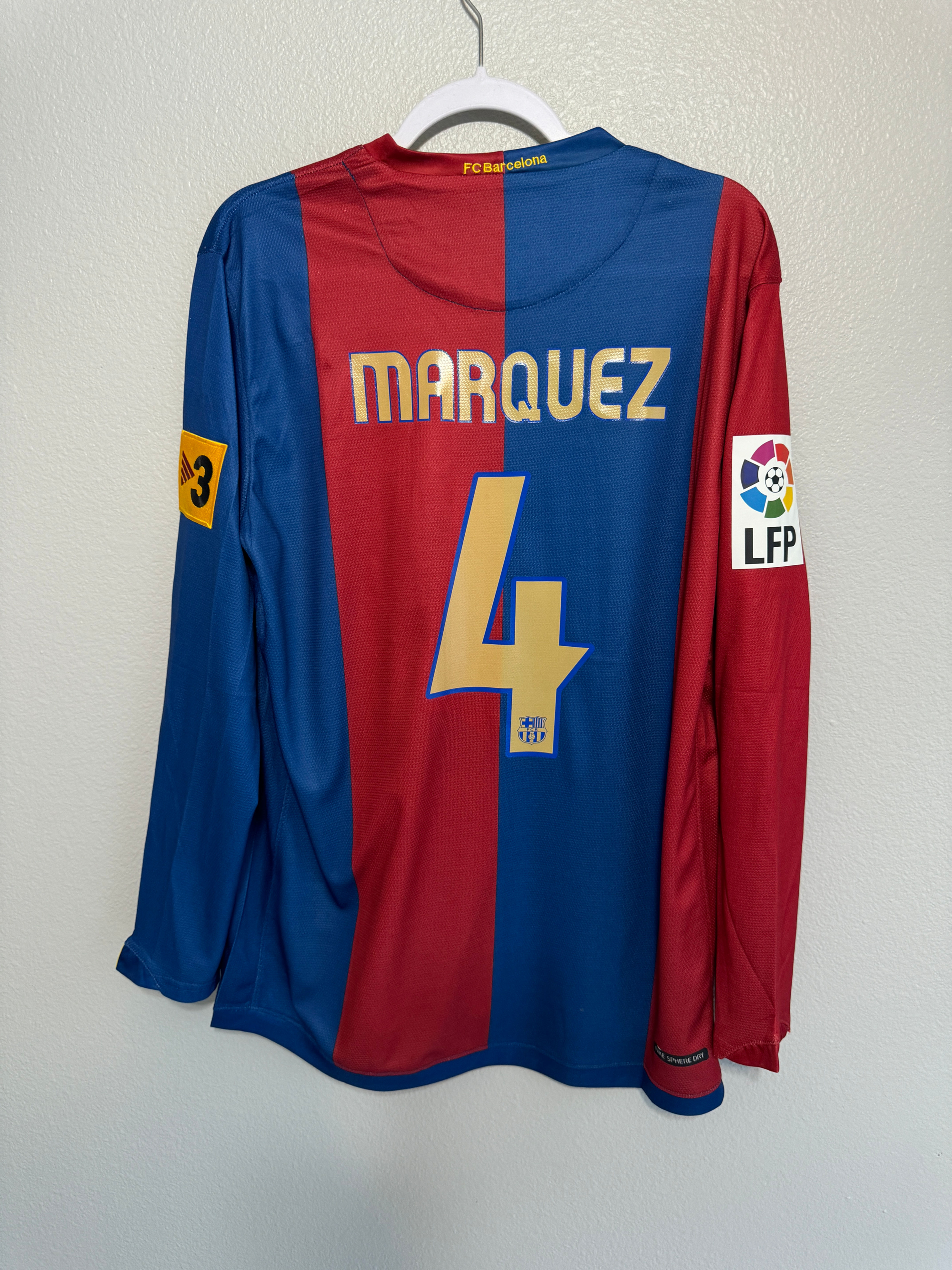 Barcelona 2006/2007 Rafa Marquez home long sleeve jersey