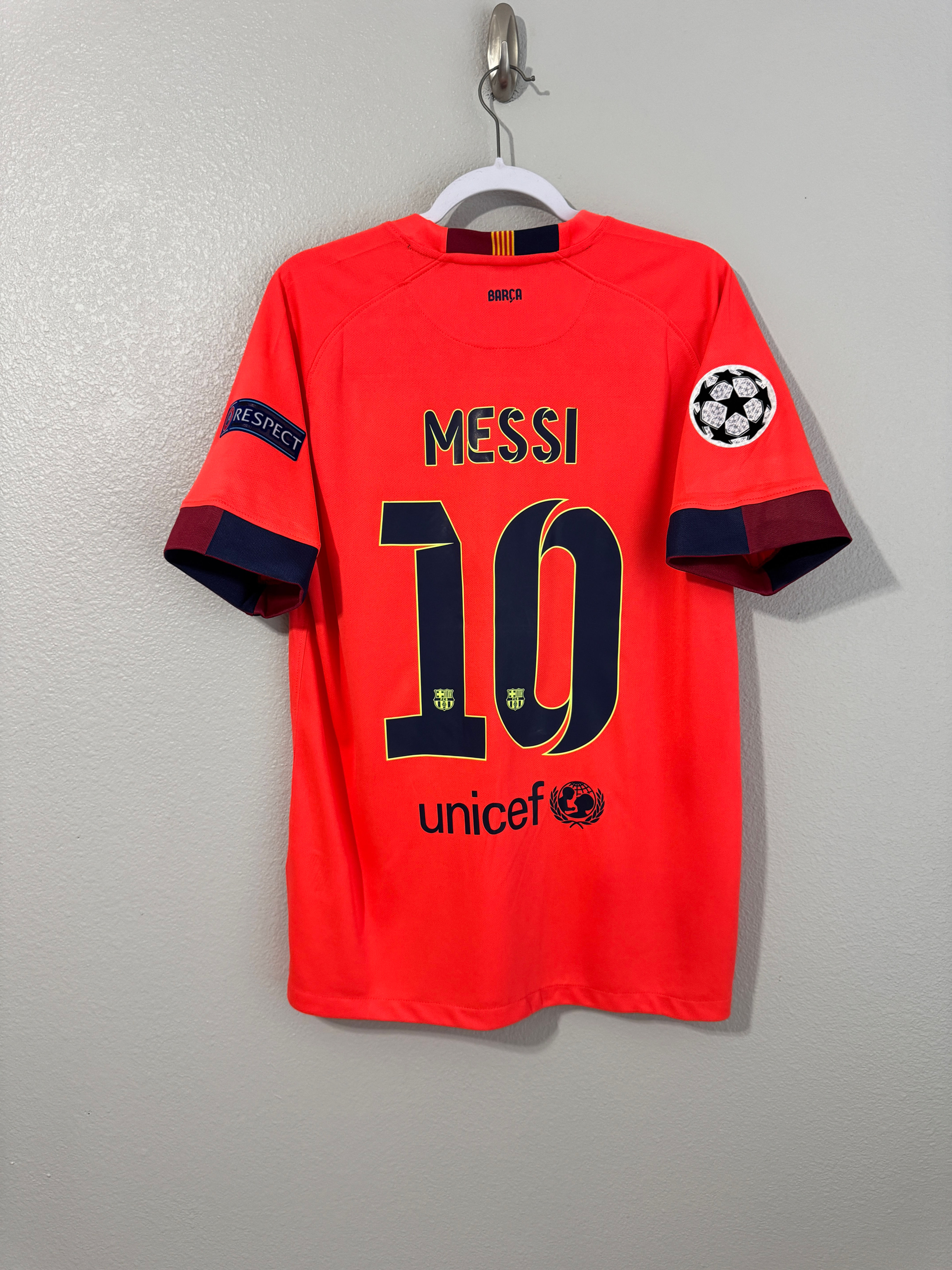 Barcelona 2014/2015 Messi UCL away jersey