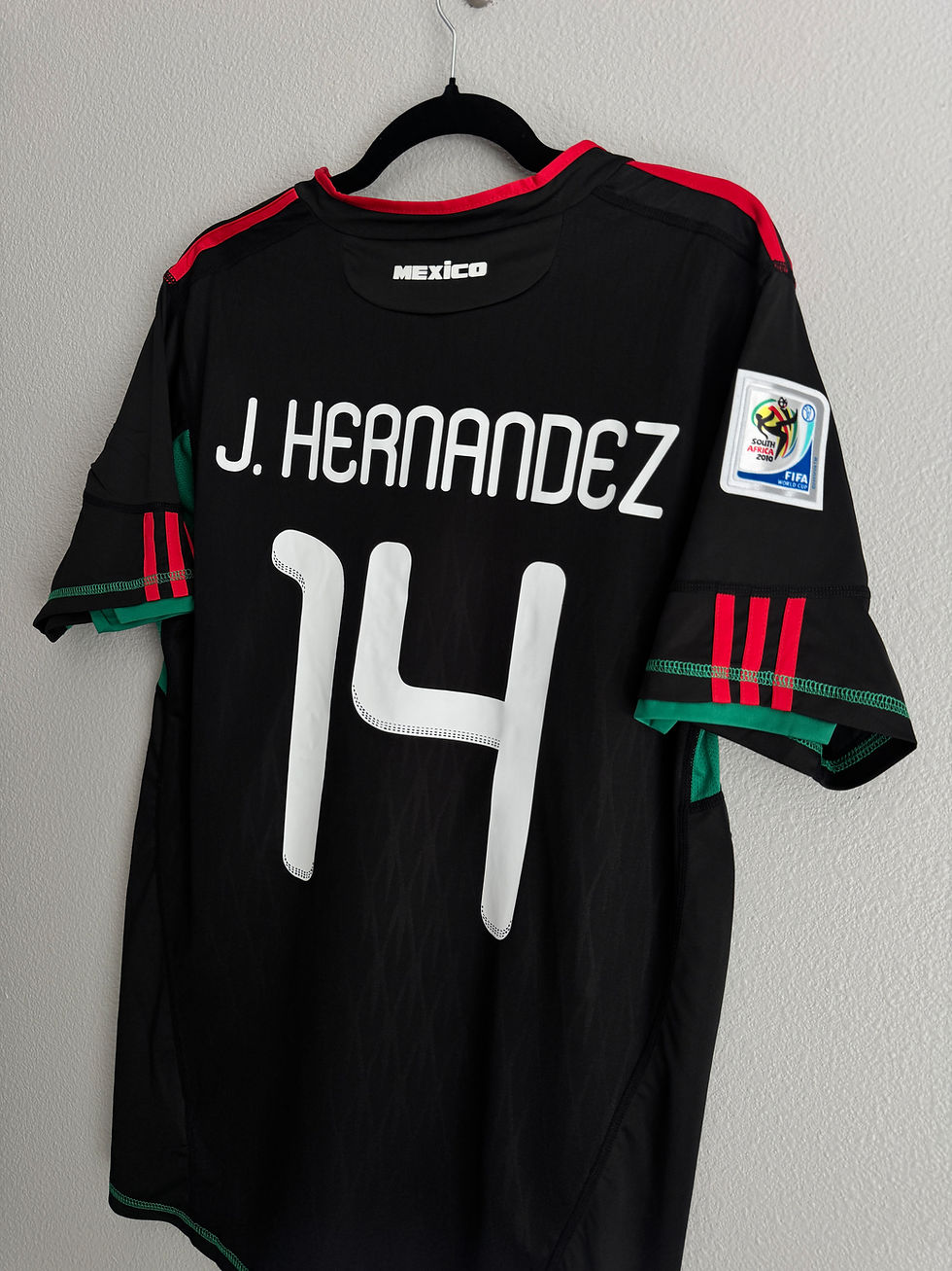Thumbnail: Mexico 2010 Chicharito World Cup vs South Africa edition away jersey