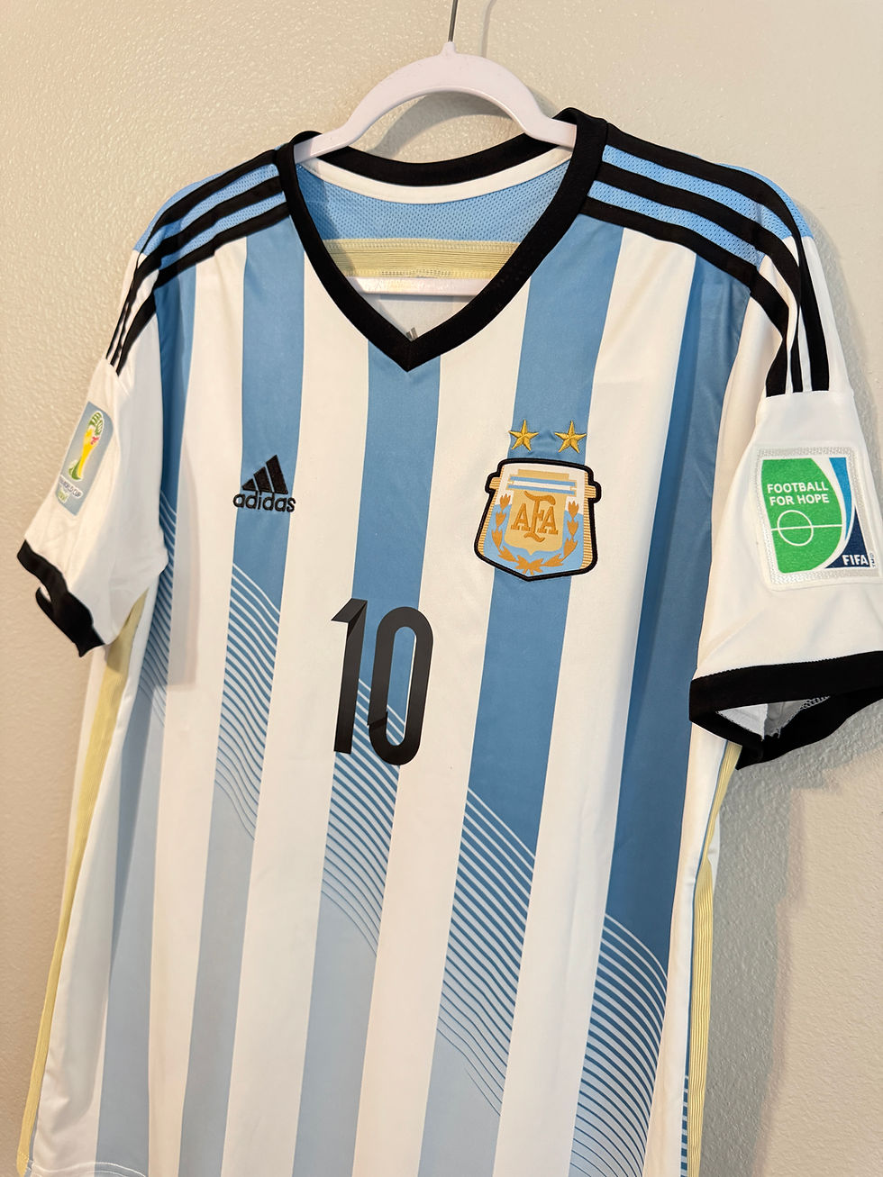 Thumbnail: Argentina Messi 2014 world cup home jersey