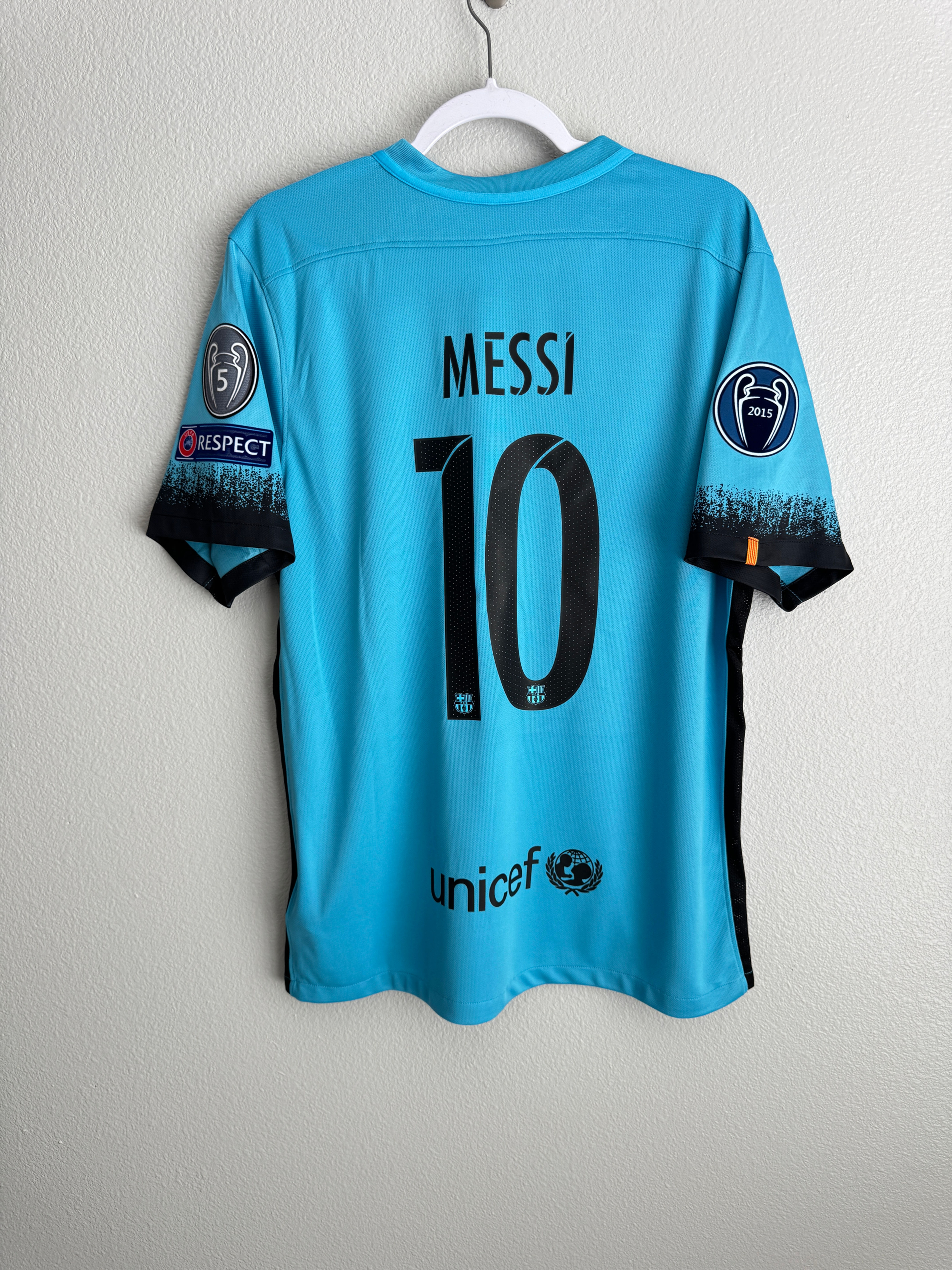 Barcelona 2015/2016 Messi UCL third jersey