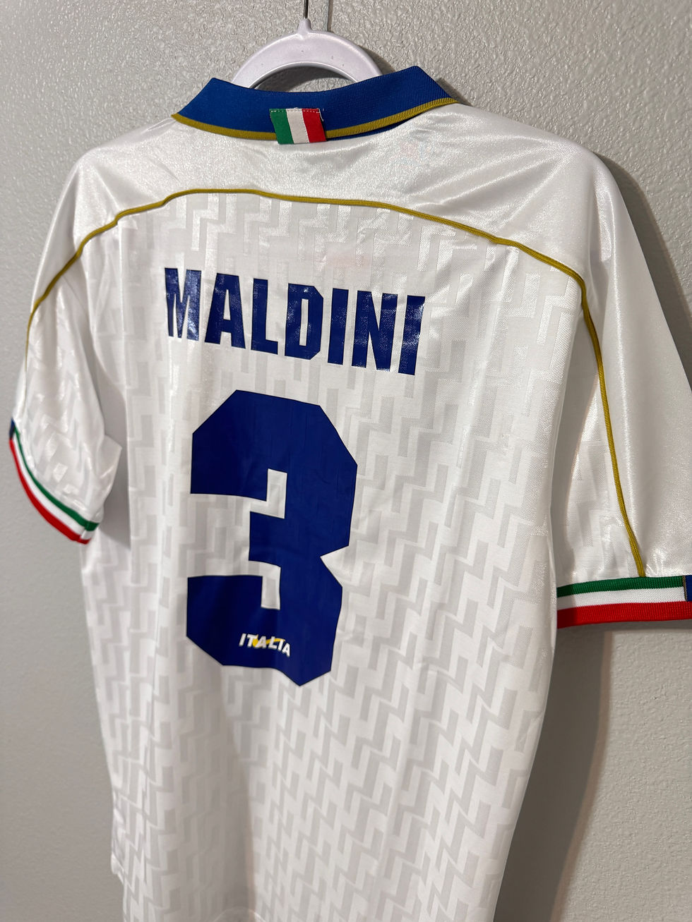 Thumbnail: Italy 1996 Maldini away jersey