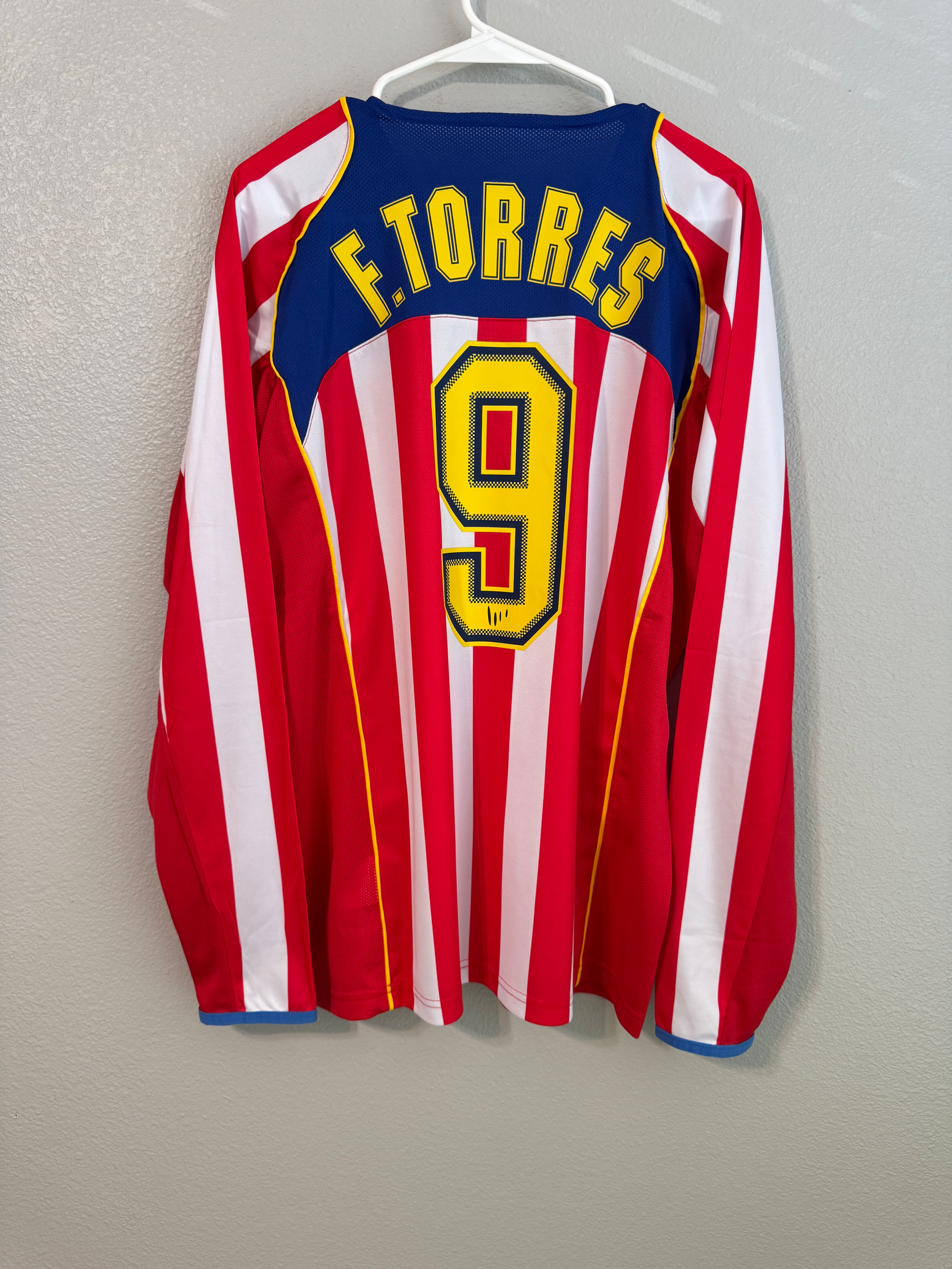 Atletico Madrid 2004/2005 Torres home long sleeve jersey