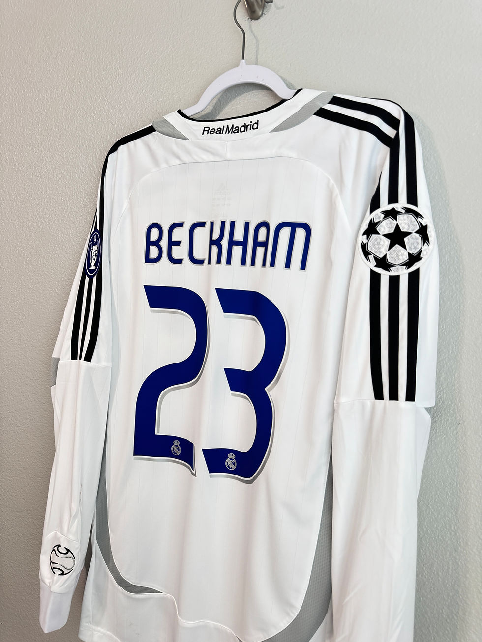 Thumbnail: Real Madrid 2006/2007 Beckham UCL home long sleeve Jersey