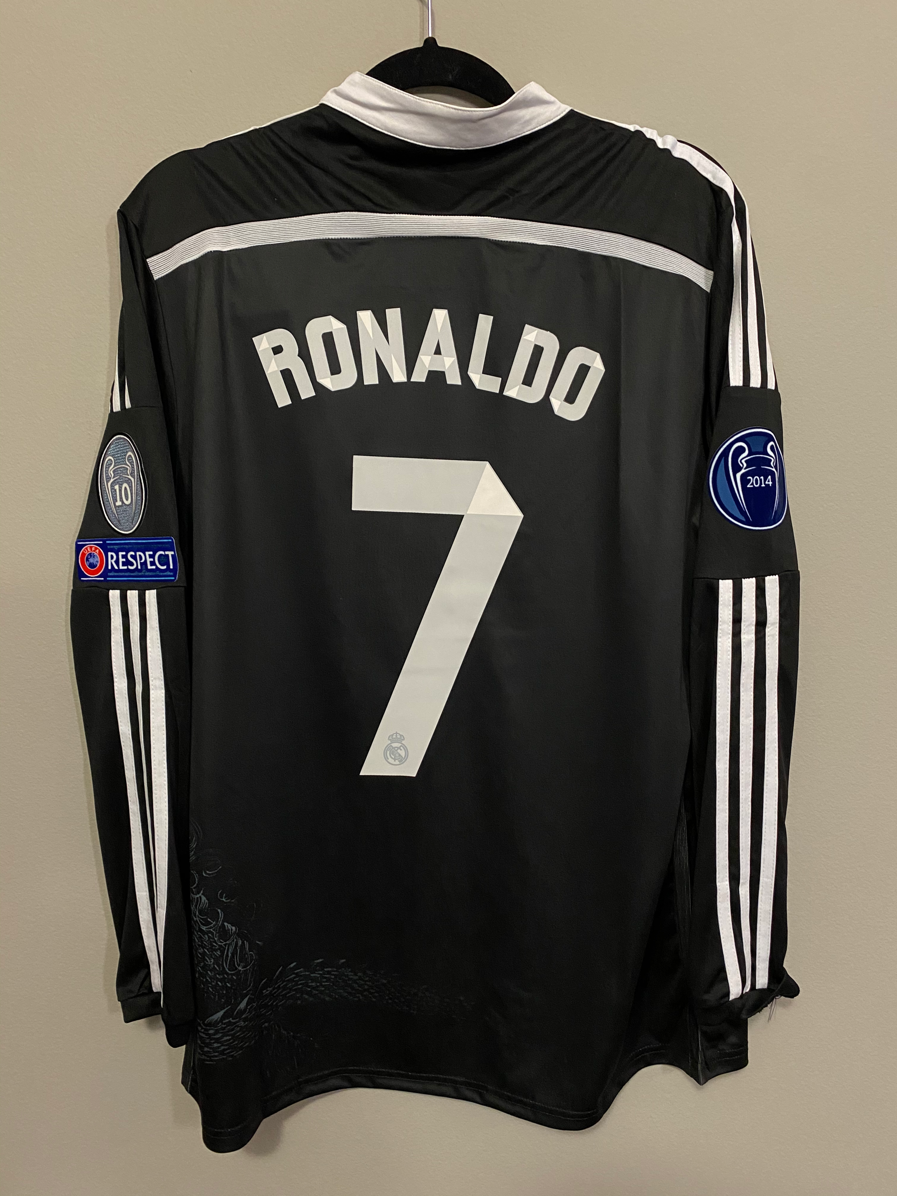 Real Madrid 2014/2015 Ronaldo UCL away long sleeve dragon jersey