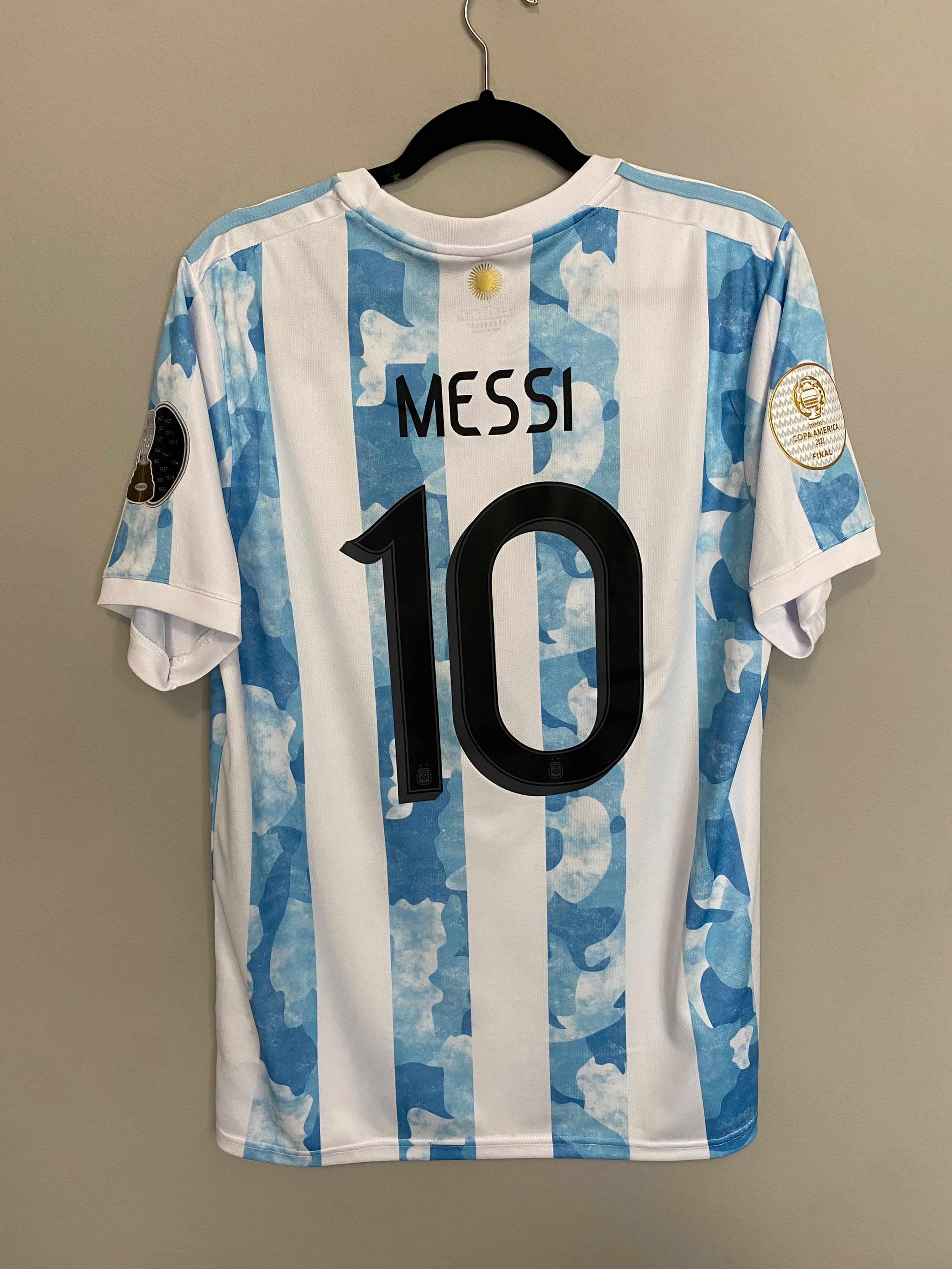 Argentina 2021 Messi Copa America final jersey