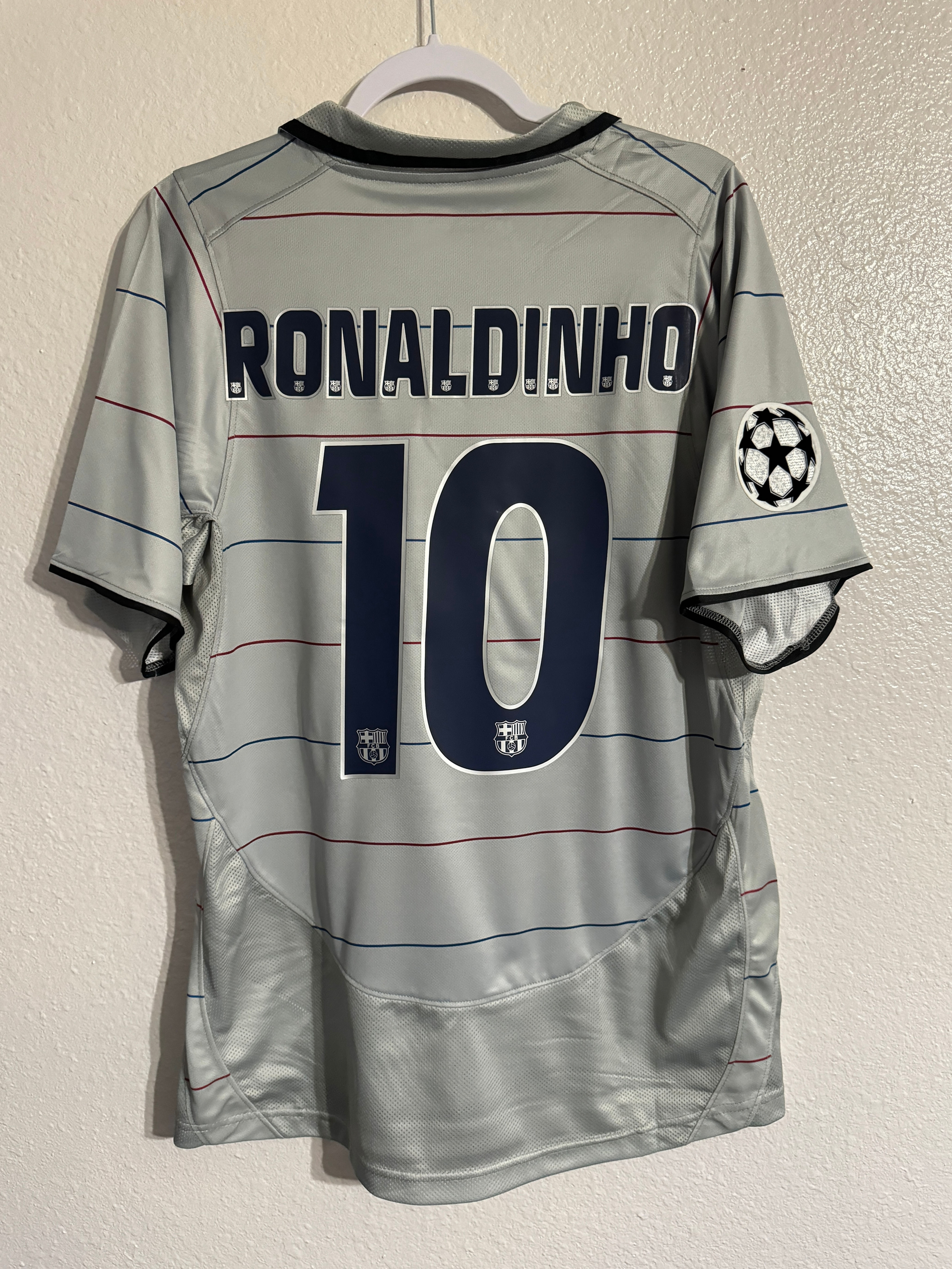 Barcelona 2004/2005 Ronaldinho third UCL jersey