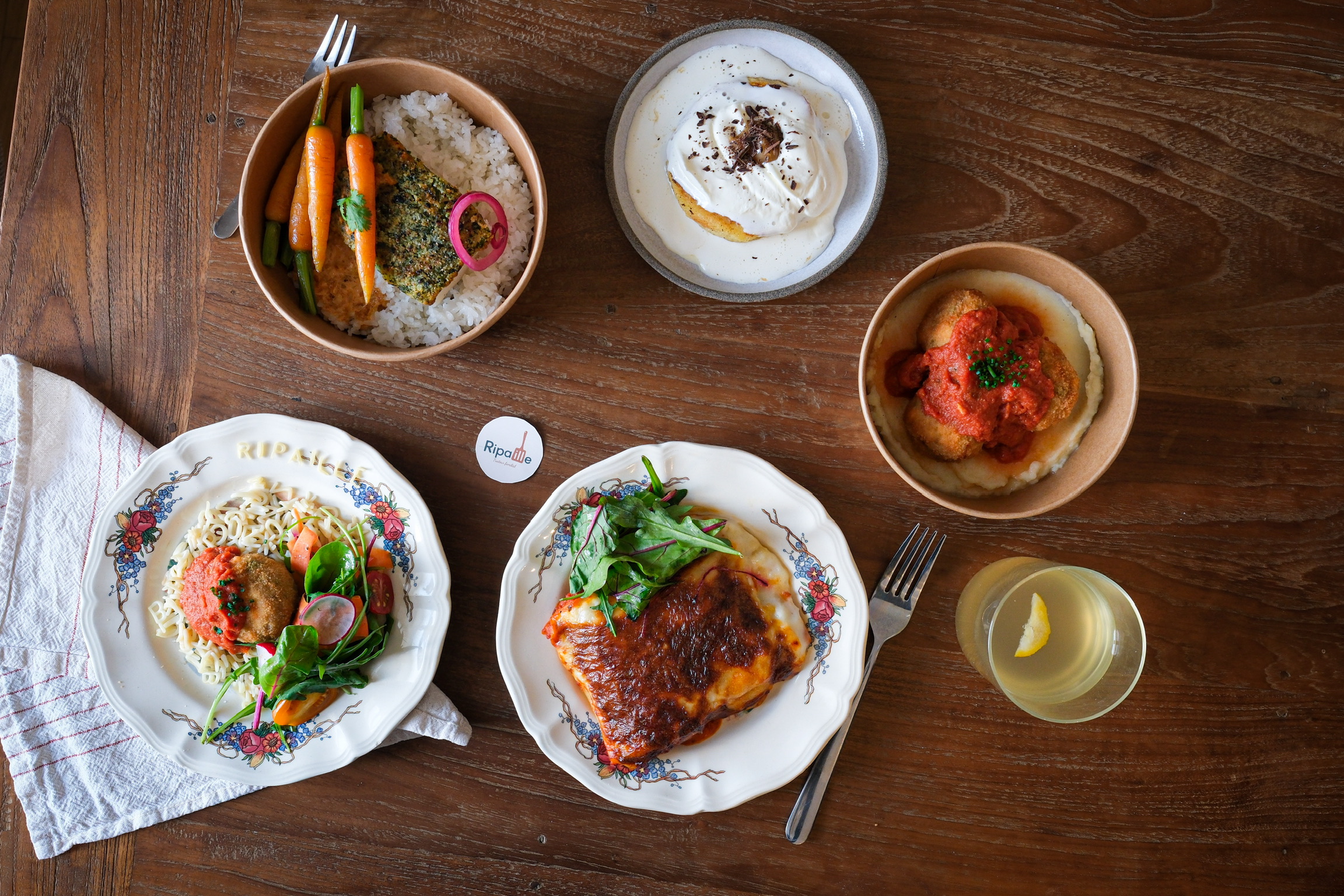 Arranged Food and Objects