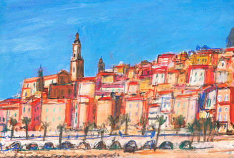 French Rivera seaside beach