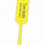 These waterproof key tags are easy to write on. Two sizes are available.