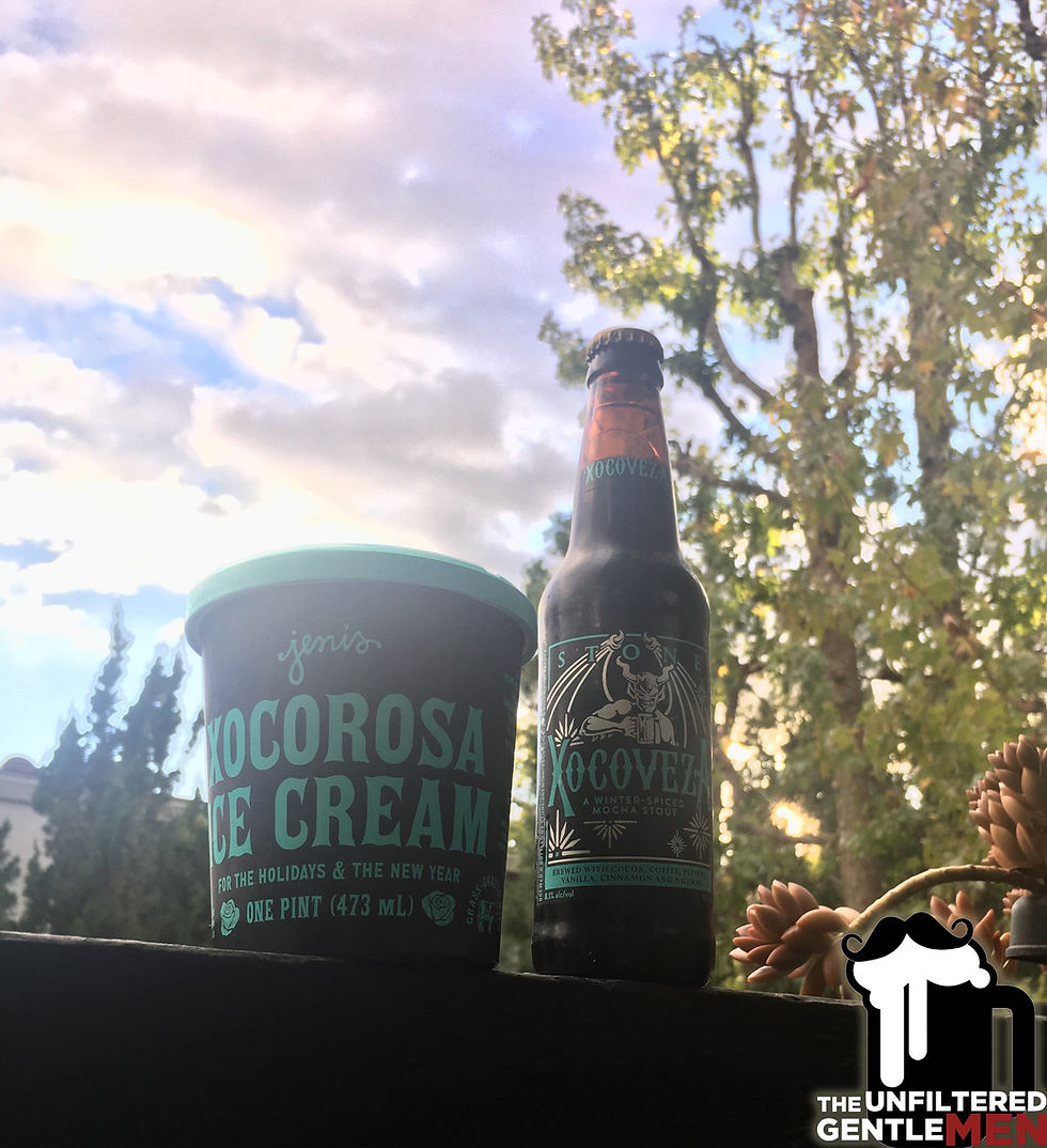 The Unfiltered Gentlemen review Stone Xocoveza and Jeni's Xocorosa Ice Cream