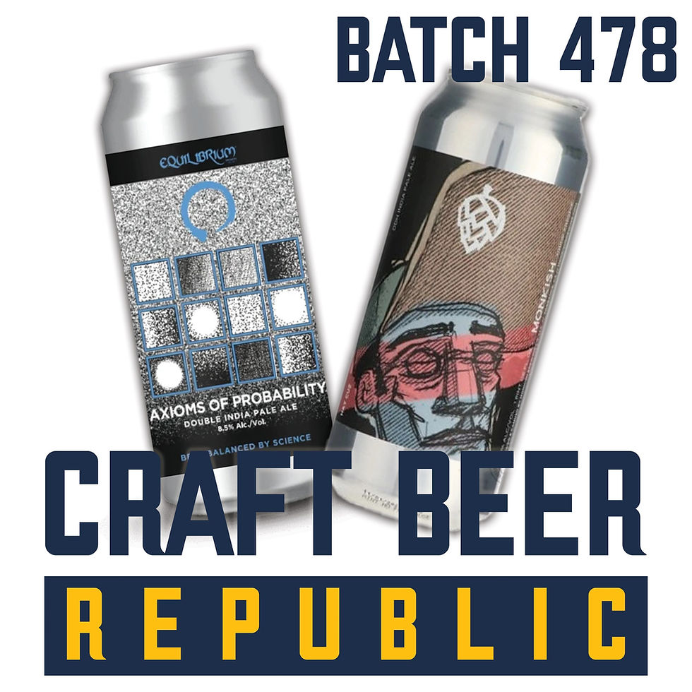 Craft Beer Republic Batch 478 Episode Logo with two beers.