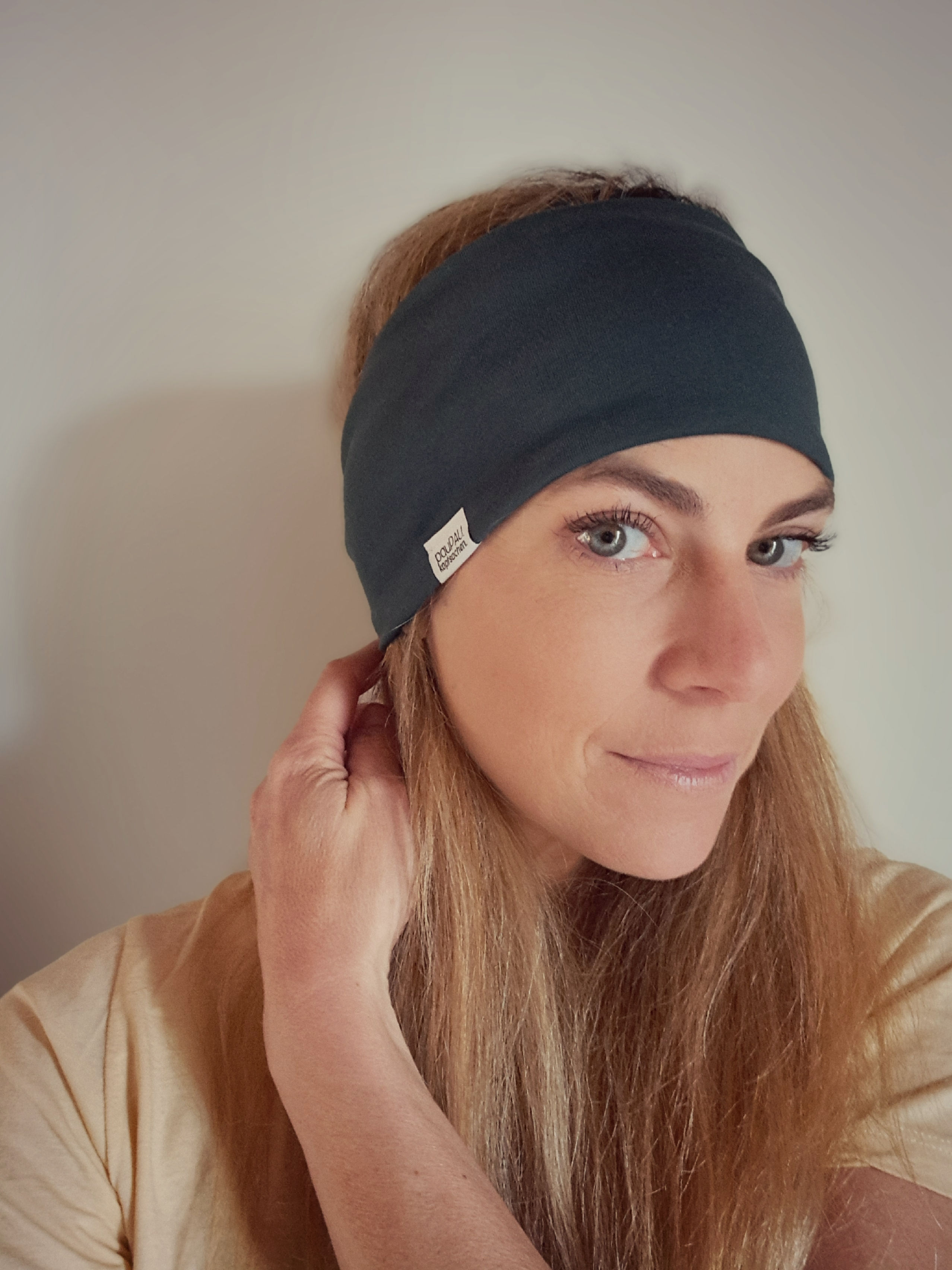Stirnband "Kim" breite Variante, petrol uni