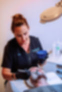 Carrie performing a Dermapen Skin Needling service at the Beauty Bar
