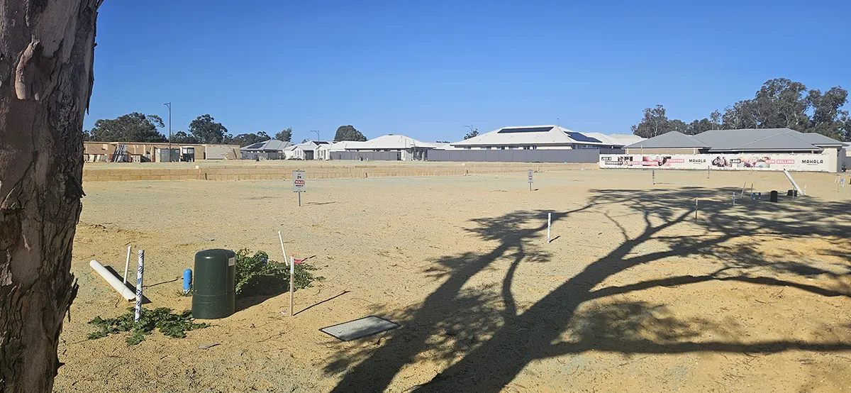Progress on the 12 Forrestdale Residential Lots. Project Management by Harley Dykstra