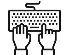 hands on a keyboard
