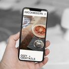 Mobile version of the Kwicksites Restaurant and Bar website.