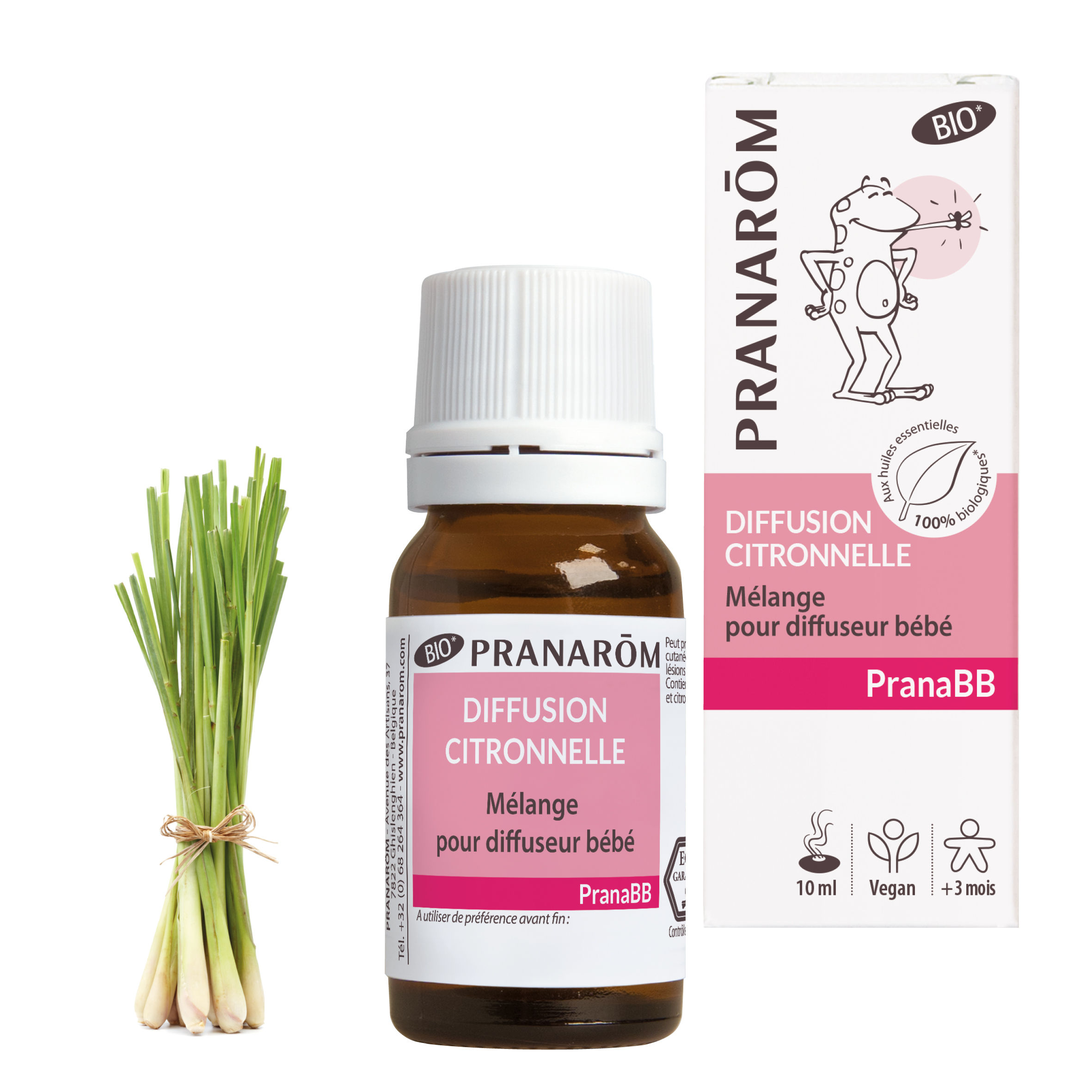 Pranarom-PranaBB Diffusion Citronnelle Bio 10 ml