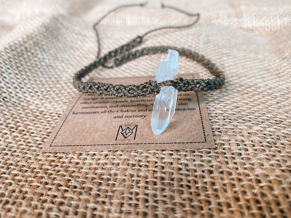 Thumbnail: Clear Quartz Choker Macrame
