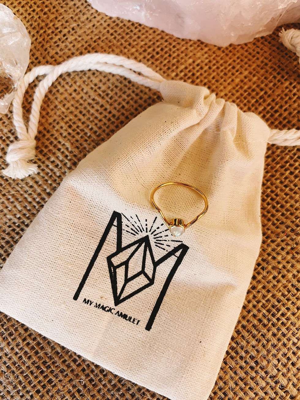 Thumbnail: Moonstone Dainty Gold Ring