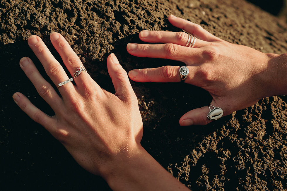 Thumbnail: Just Breathe Silver Ring