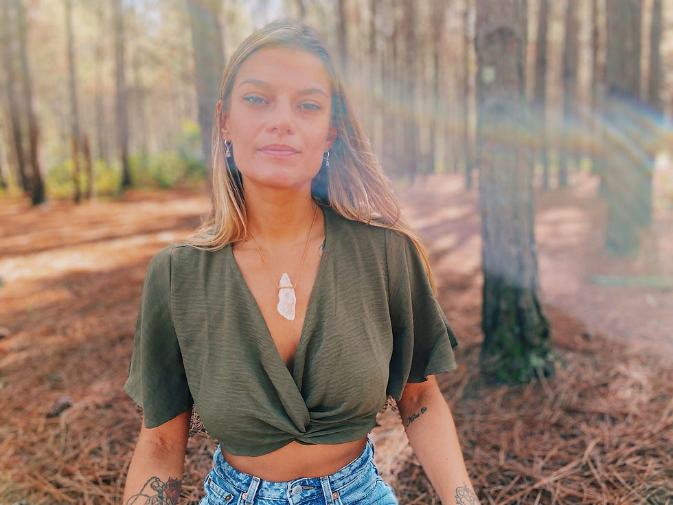 Thumbnail: Clear Quartz Necklace Macrame