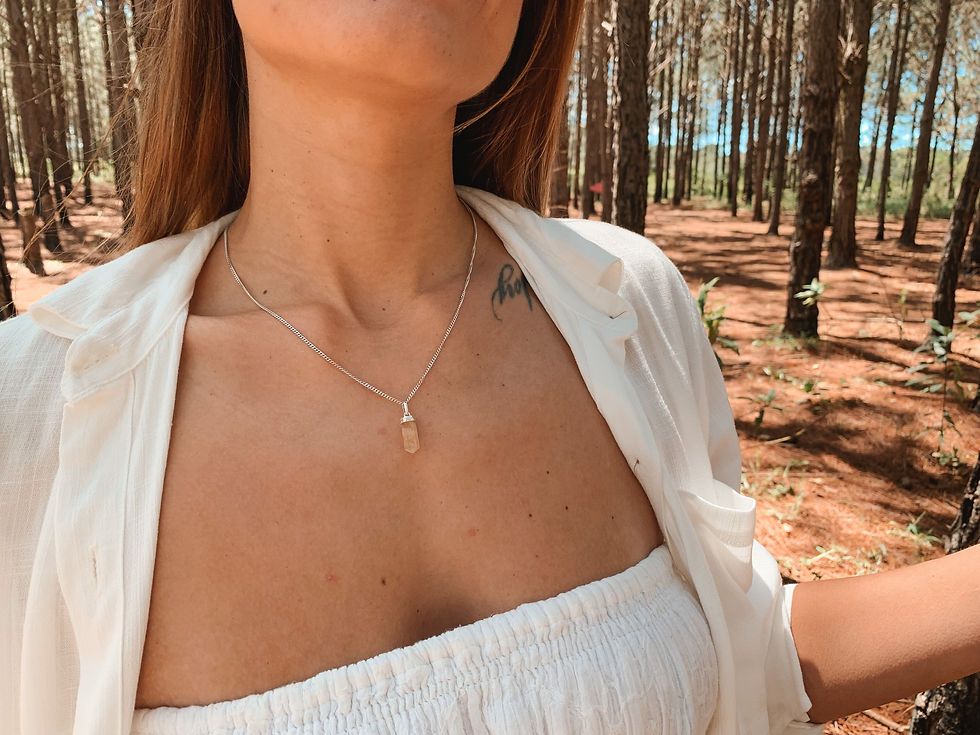 Thumbnail: Citrine Point Silver Pendant