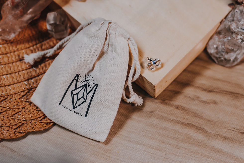 Thumbnail: Clear Quartz Horizontal Silver Pendant