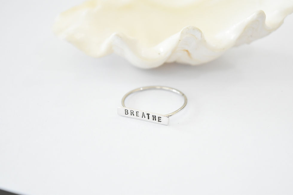 Thumbnail: Just Breathe Silver Ring