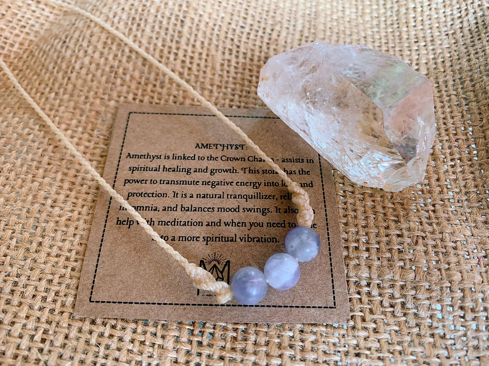 Thumbnail: Amethyst Anklet Macrame