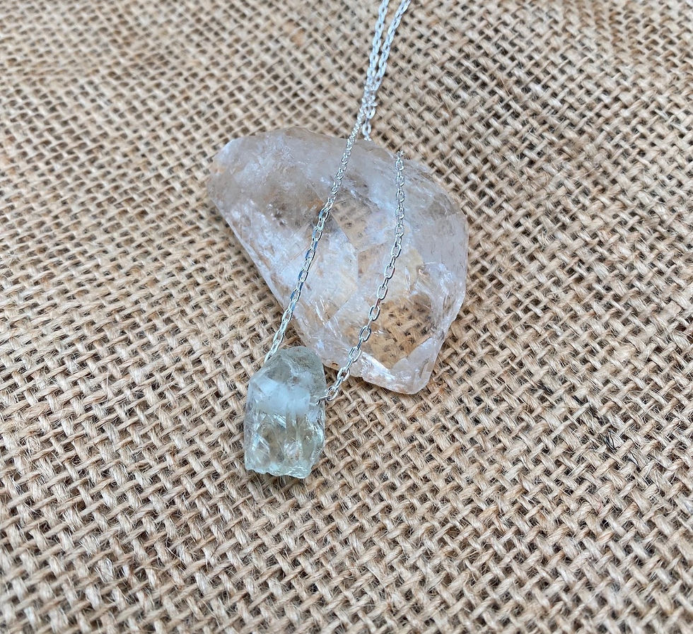 Thumbnail: Green Fluorite Silver Necklace