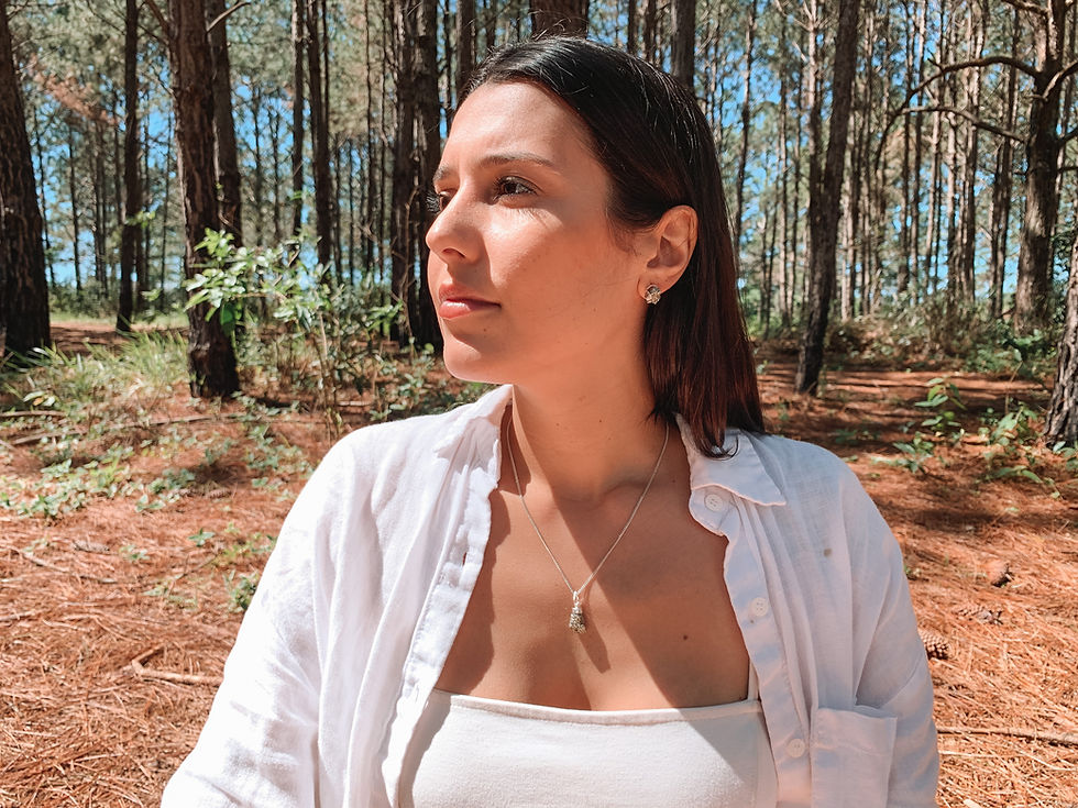 Thumbnail: Raw Pyrite Stud Silver Earrings