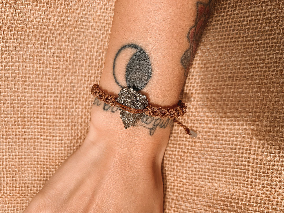 Thumbnail: Pyrite Bracelet Macrame