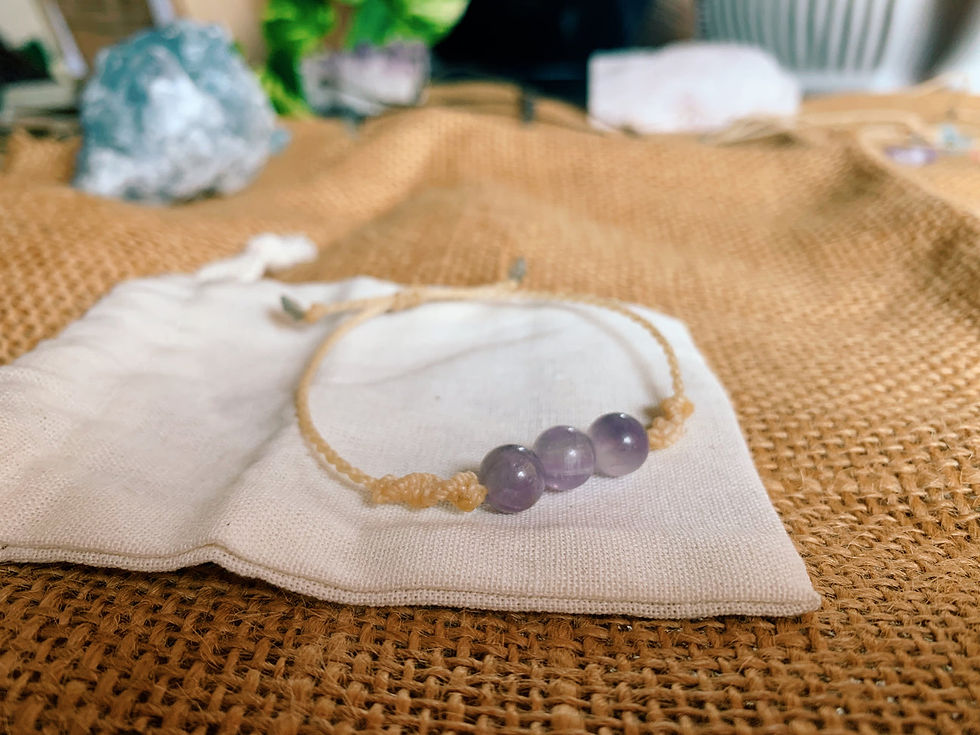 Thumbnail: Amethyst Bracelet Macrame