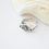 Thumbnail: Moon Star Sun Zirconia Silver Signet Ring