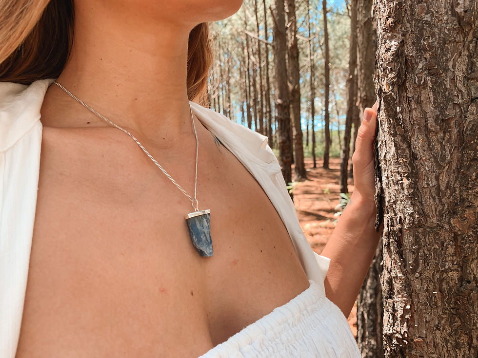 Thumbnail: Blue Kyanite Silver Pendant