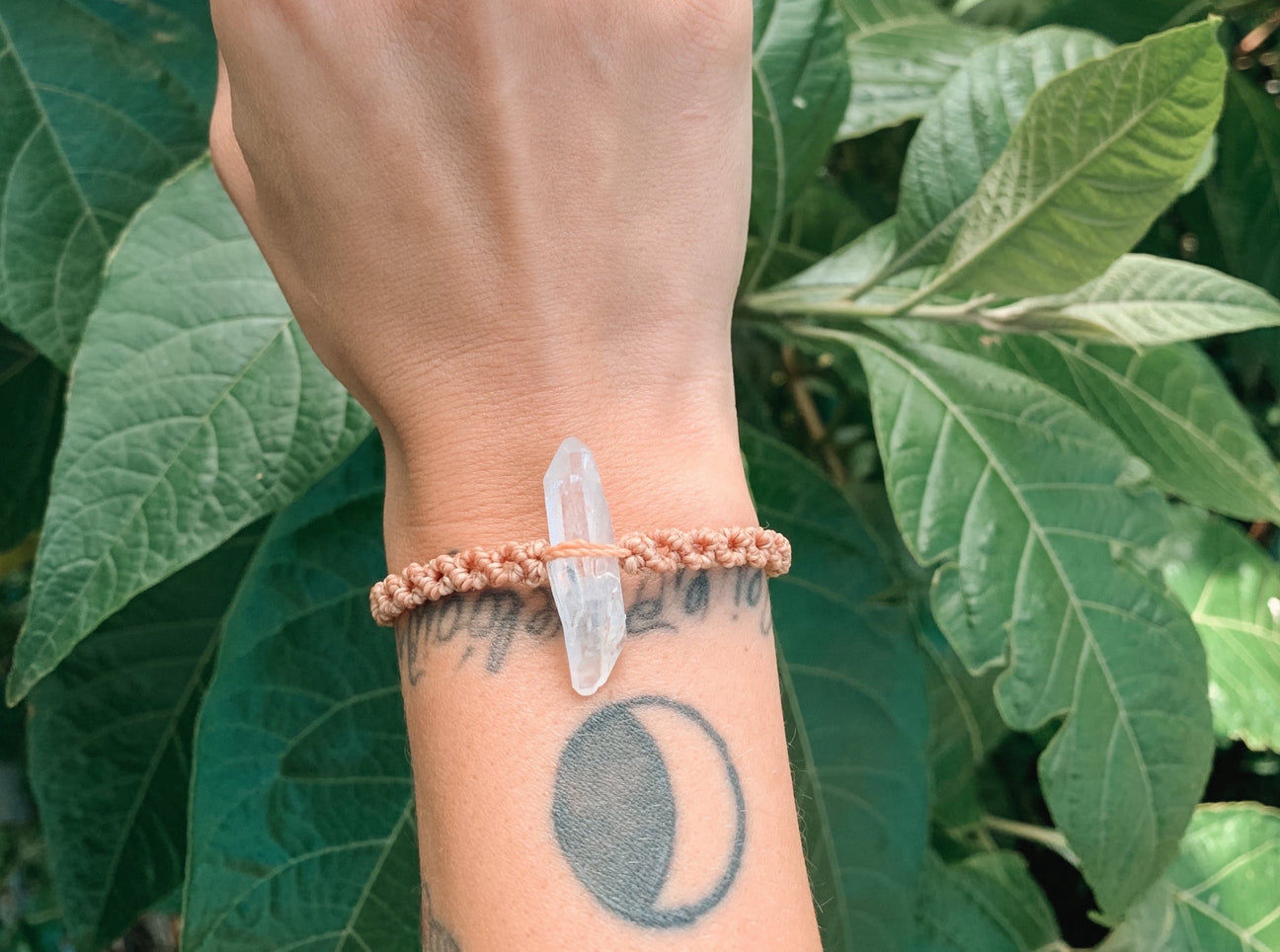 Clear Quartz Bracelet Macrame