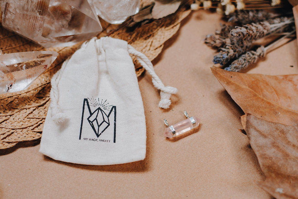 Thumbnail: Rose Quartz Double Point Silver Pendant