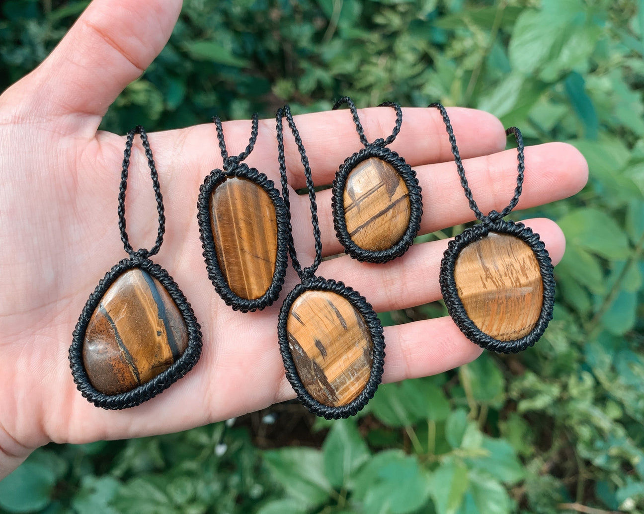 Tiger’s Eye Macrame Necklace