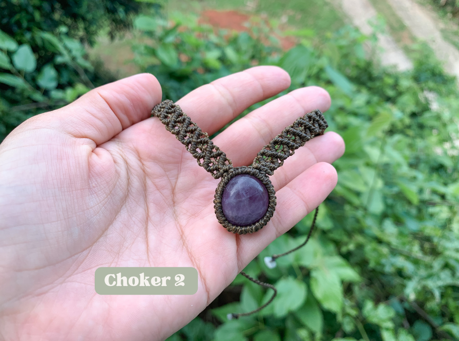 Thumbnail: Amethyst Choker Macrame