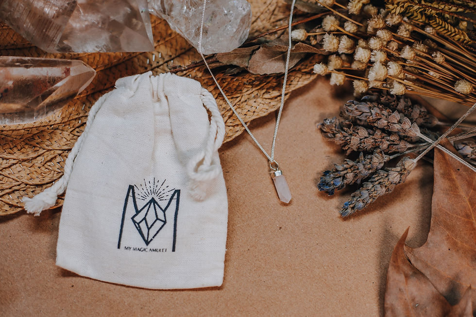 Thumbnail: Rose Quartz Point Silver Necklace