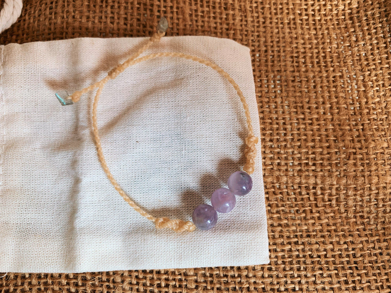 Amethyst Bracelet Macrame