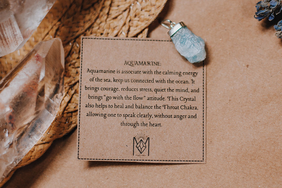 Thumbnail: Raw Aquamarine Silver Pendant